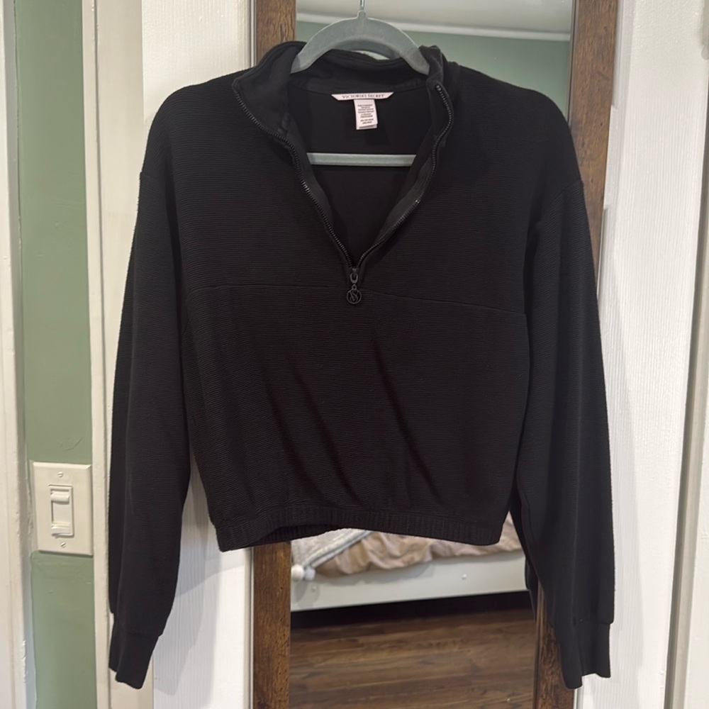 VS PINK Half Zip / Quarter Zip / Zip Up - BLACK